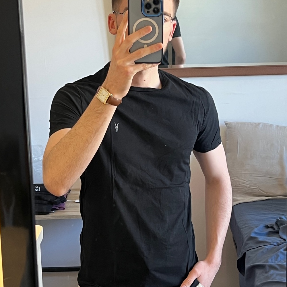 Allsaints Black Ramskull T-Shirt